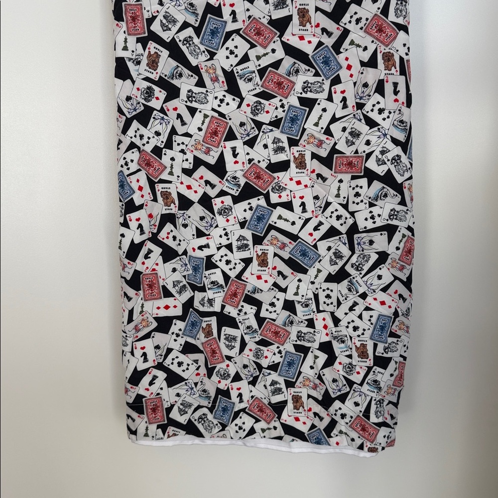 Staud Playing Card Print Spaghetti Strap Dress - Picture 3 of 5